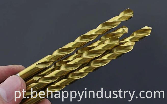 HSS Titanium Coated Twist Jobber Length, Straight Shank Diamond Core broca para metal